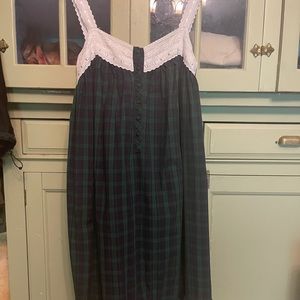 Victoria Secret Country Cotton plaid Nightgown S/M